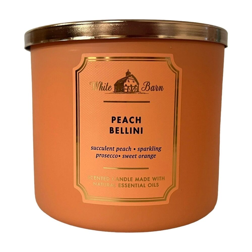 Bath & Body Works 3 Wick Candle PEACH BELLINI